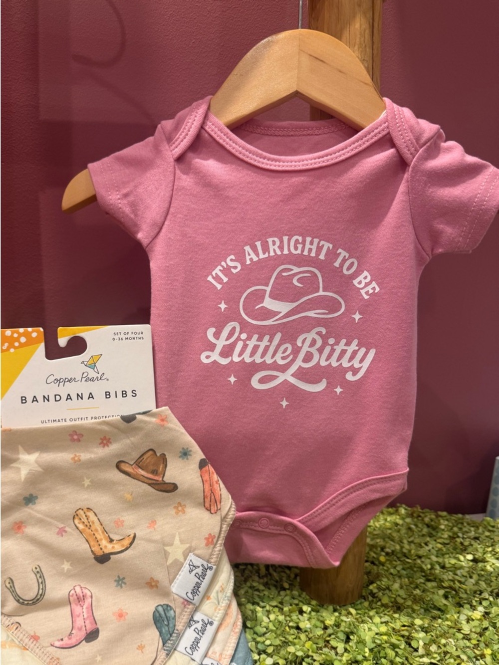 Adorable Little Bitty Pink Baby Onesie - “it’s alright to be Little Bitty” 6-9 M